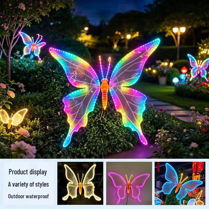 Dynamic Waterproof Outdoor LED Butterfly Tree Hanging Lights