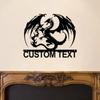 Metal Dragon Wall Art, Gothic Fantasy Decor, Mythical Creature Sign, Dragon Lover Gift, Home Room Decoration