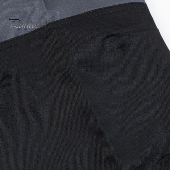 Men Cargo Pants Elastic Waist Multi-Pocket Storage Work Pants Patchwork Color Wear-resistant Cargo Trousers