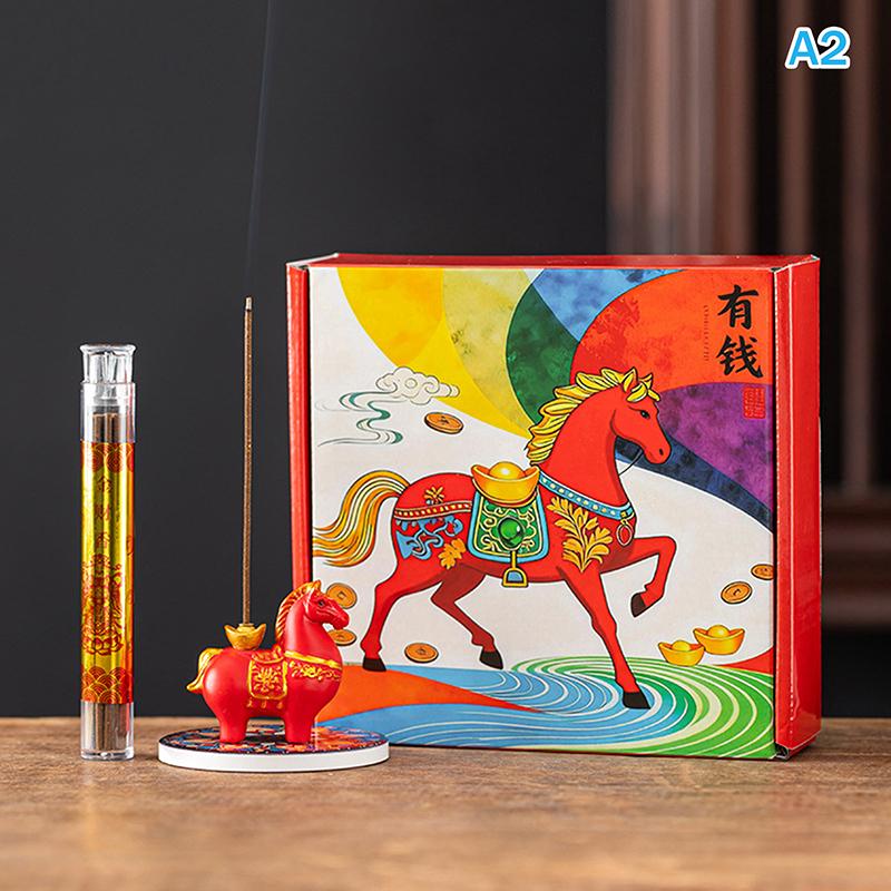 Resin/Ceramic Material Chinese  Year Zodiac Pony Incense Burner Ornamental Creative Incense Stick Holder 2026 Horse Year
