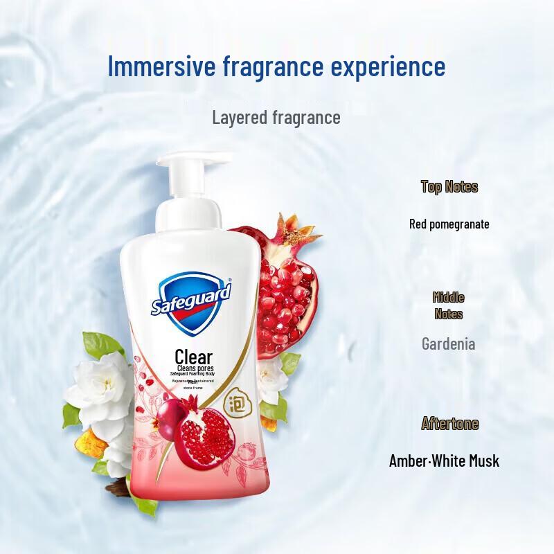 Safeguard Revitalizing Pomegranate Foaming Body Wash