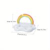 Sommerfest bøtte Rainbow Cloud Cup Holder Oppblåsbar Pool Float Øl Drikke Cooler Bord Bar Skuff Strand Svømmering