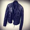 Fashion Women's Spring and Autumn Short Slim Motorcycle PU Leather Jacket