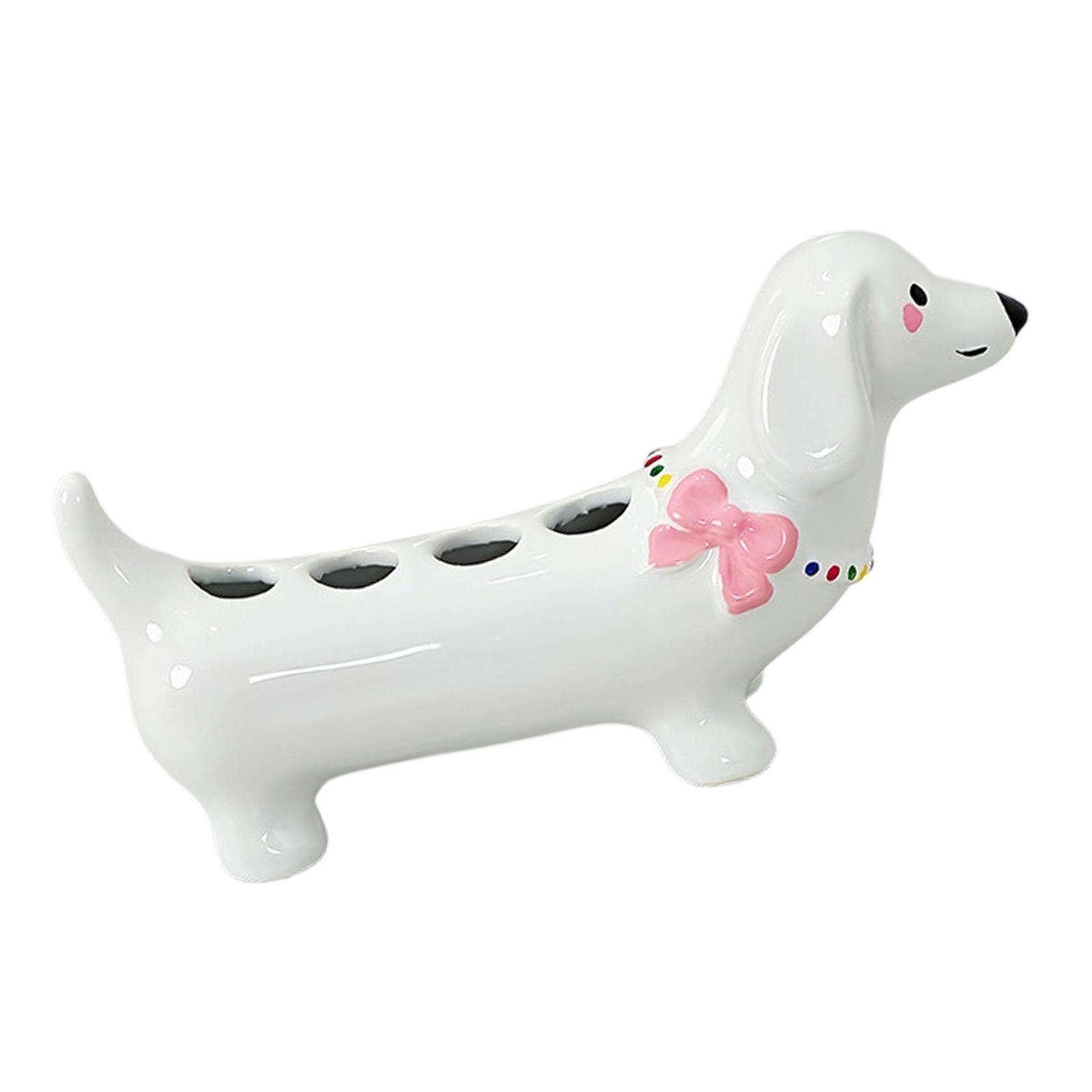 Cartoon Dog Toothbrush Stand Ceramic Separated Compartment Toothbrush Holder For Toothpaste Brushes Bathroom Decors 1