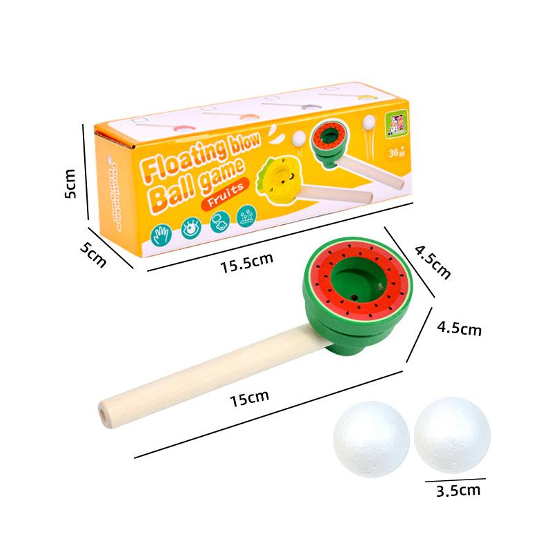 Suspended Blow Ball Toy Colorful Animal Head Blow Pipe Toy Kids Interactive Game Toy