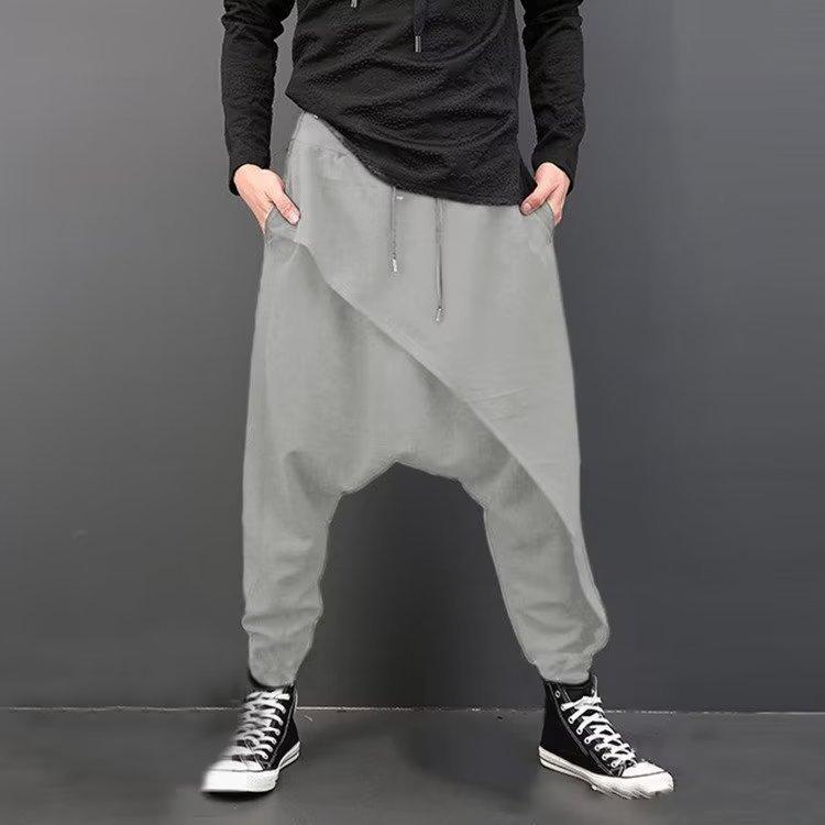 

Casual Pants for Men In Spring Loose Harem Pants for Men In Crotch and Slim Feet S