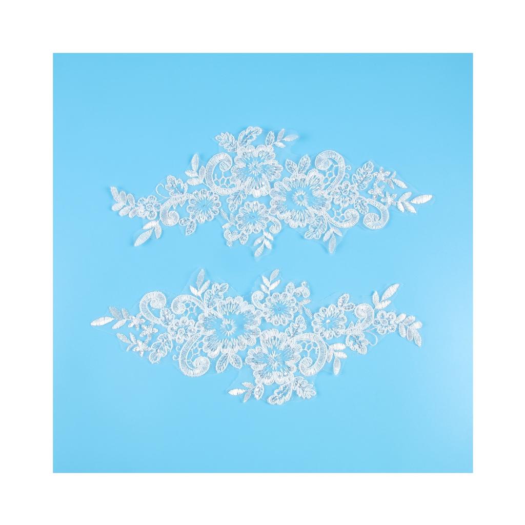 White Car Bone Pair Flower Wedding Dress Evening Dress Princess Dress Pair Flower Lace Flower Bridal Headdress Jewelry Headband Material