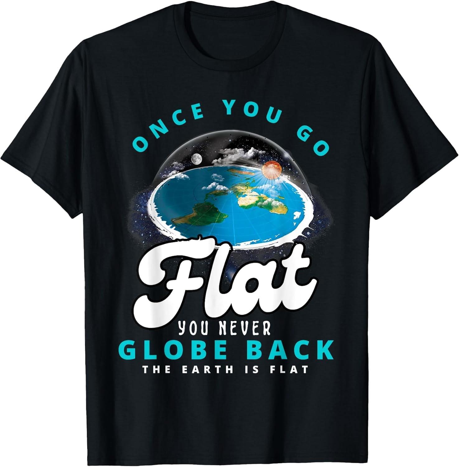 Earth is Flat: Firmament Confirmed! Funny Earth Cotton Tee - MADE IN USA XXXXL