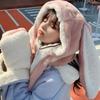 3in1 Winter Hat Glove Scarf Set Warmer Soft Plush Cartoon Rabbit Hat for Student