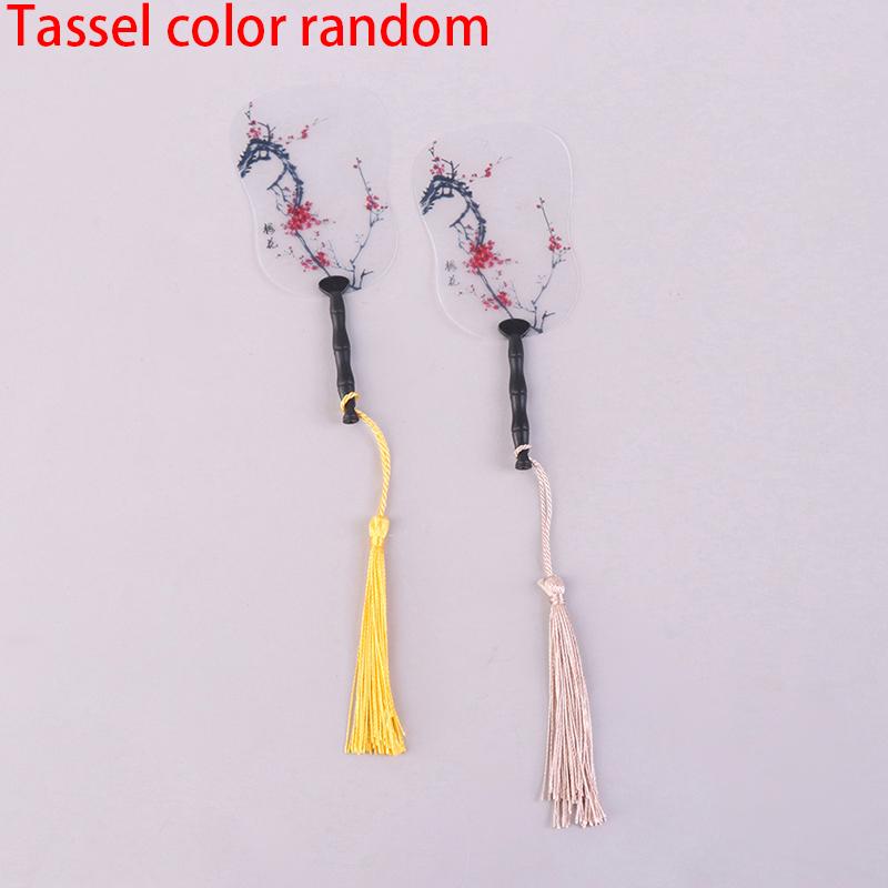 2Pcs 1:12 Dollhouse Miniture Simulation Palm-Leaf Fan Model Toy Home Decoration Accessories
