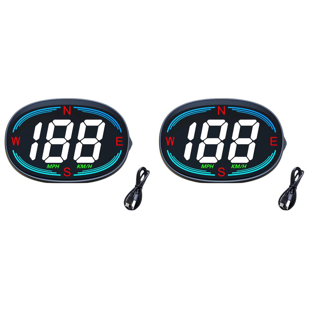 

T0# Car Digital Speedometer Speed Real Time Display GPS HUD with Sunshade Dual M