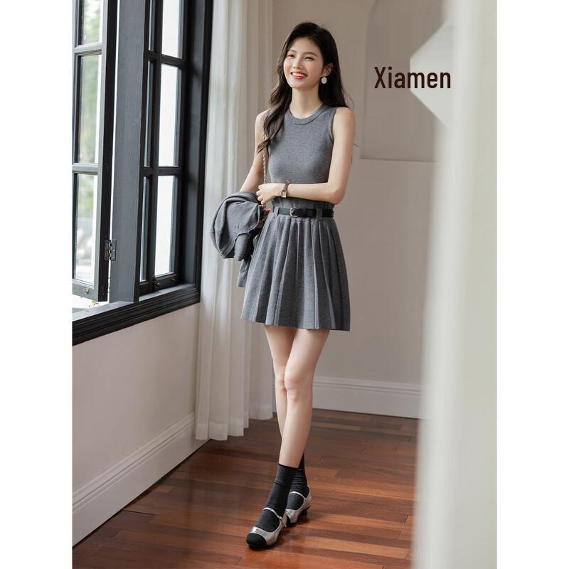 Mocana Women's Fashion Knitted Cardigan & Short Dress Set