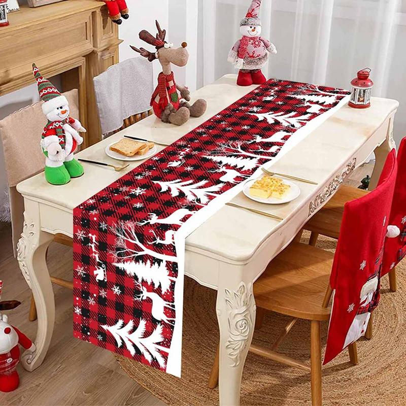 Santa Claus Christmas Table Runner Christmas Decorations For Home 2026 Xmas Table Flag Navidad Noel Gifts New Year Tablecloth