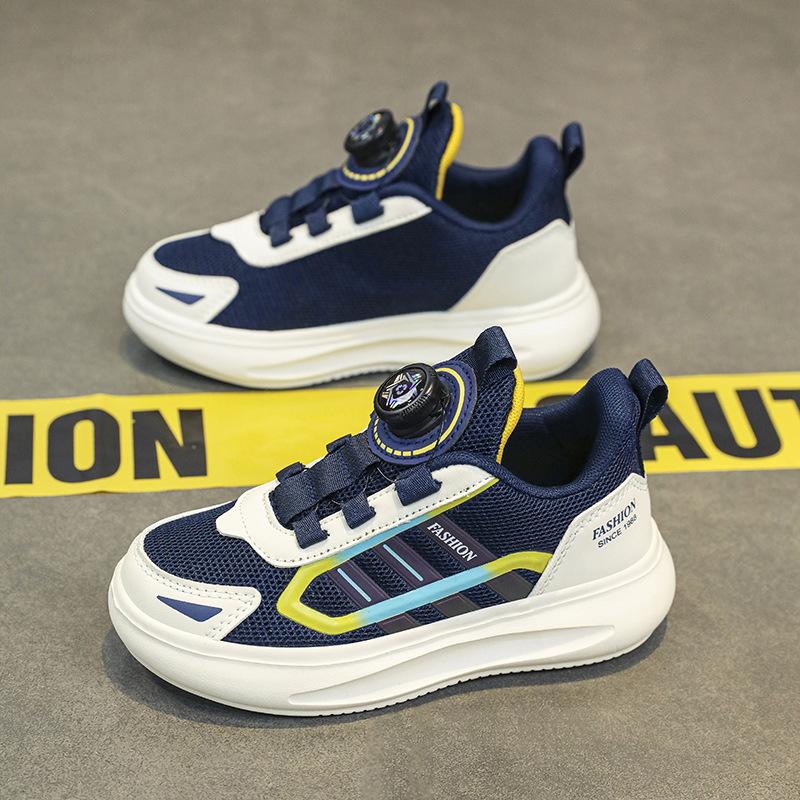 

Обувь для мальчиков и девочек весна детские спортивные кроссовки с двойной сеткой детские нескользящие кроссовки для бега для средних и старших детей молодежные баскетбольные кроссовки дышащие 40 темно-синий