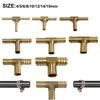 4/5/6/8/10/12/14/19mm Hose Barb Tail Tee 3 Ways Reudcing Brass Pipe Fitting Splitter Coupler Adapter Connector Water Gas Oil