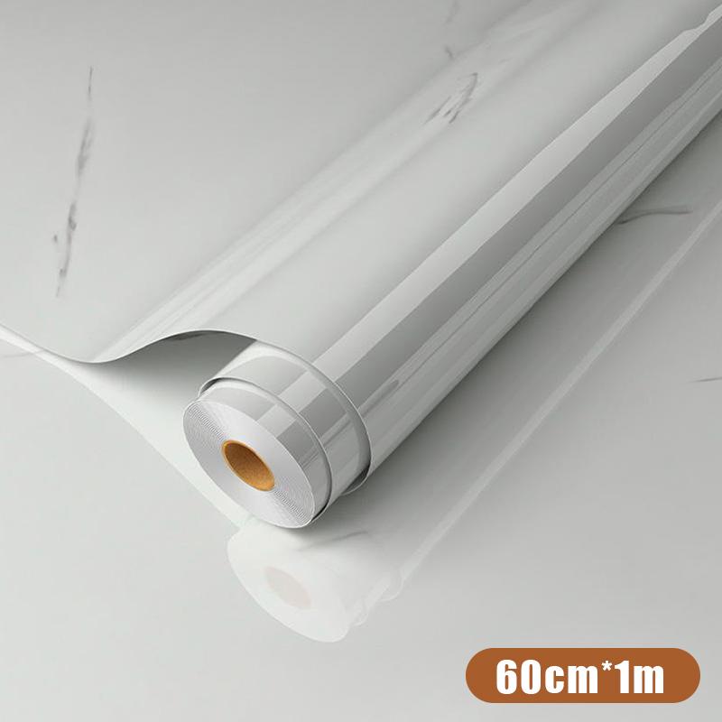 Self Adhesive Marble Grain Contact Paper Waterproof Oil Proof Stain Resistant Easy Clean for Kitchen Countertop Bathroom Renovation