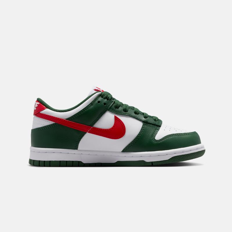 Nike Dunk Low GS Fir/White/University Red Kids Sneakers Green IO7453-323