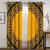 Luxury Gold Abstract Baroque Print Polyester Curtains for Bedroom Office Kitchen Living Room Window Treatment Home Decor2pcs