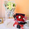 Artificial Soap Flower Preserved Bouquet Pink Rose Realistic for Mothers Day Valentines Day Anniversary Romantic Gift Decoration