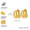 Retro Exaggerated Irregular Earrings for Women,Gold Plated Stainless Steel Oval Earrings,Trendy Jewelry Mother's Day Gift