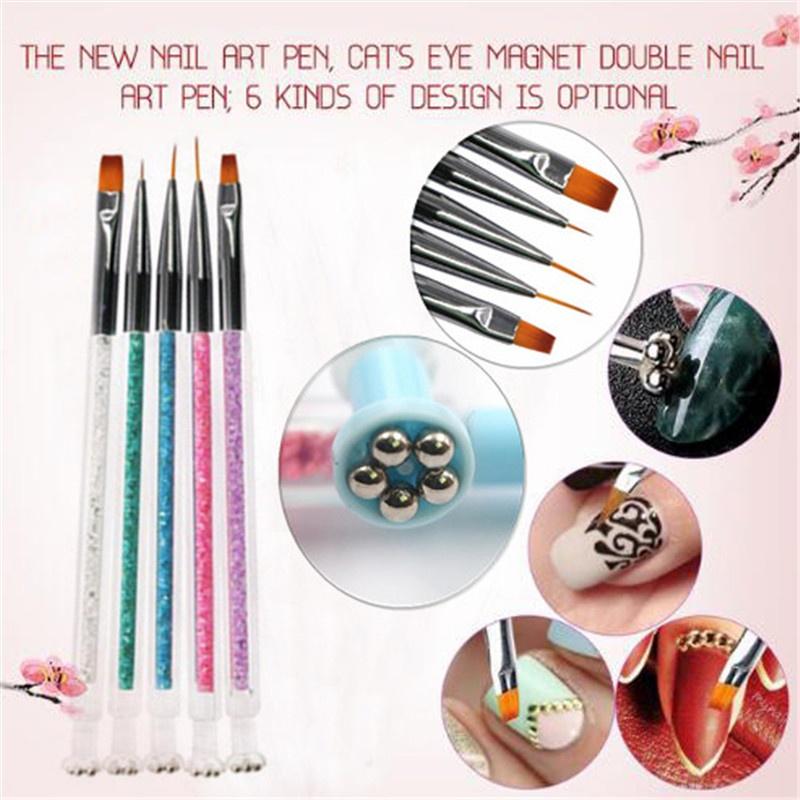1 Piece Nail Art Flower Cat Eye Pen Magical Stick DIY Magic 3D