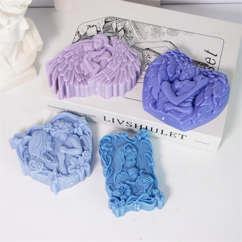 Mother Holding Baby Craft Silicone Soap Mold Mother's Day Silicone Mold Handmade Aromatherapy Gypsum Candle Soap Making Supplies
