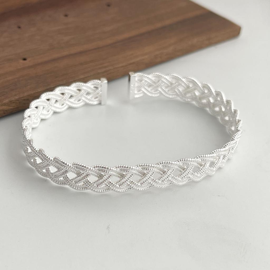 Xiaomi 100% Solid 925 Sterling Silver Retro Bracelet for Women Men Vintage Handmade White Chain Shape Bracelet Birthday Gift