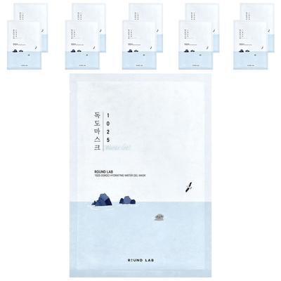1025 Dokdo Hydrating Water Gel Beauty Mask, 10 Sheets, 30Ml (1.01Fl Oz) Each