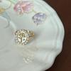 Elegant Adjustable Pearl Ring For Women Unique Design Highend Fashion Statement Jewelry