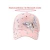 Stylish Rhinestones Baseball Hat for Women with Blingbling Butterfly Design and Sun Protective Duckbill for Everyday Wear