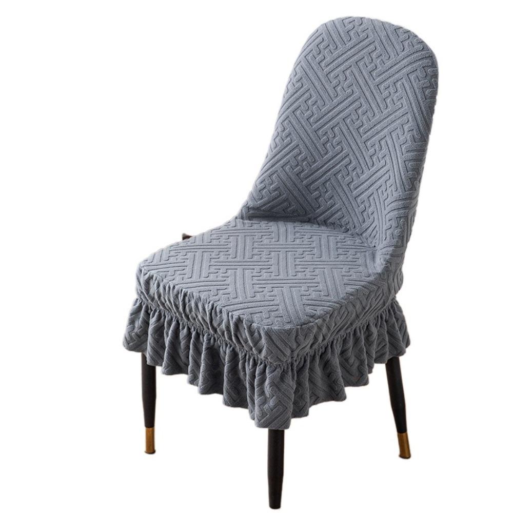 Dustproof Curved Seat Cover Soft Chair Protective Case Jacquard Arc Chair Cover  Household