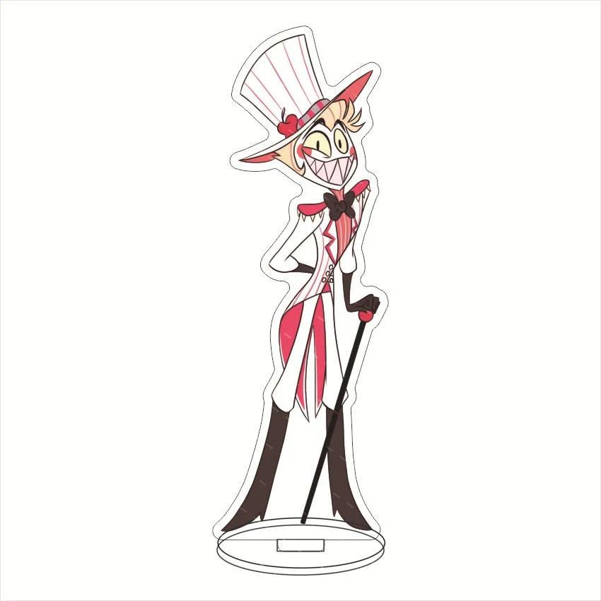 Hazbin El Cute Acrylic Stand Figure Alastor Husk Angel Dust Decorative Ornaments Stand Model Fans Collect Gifts Toys