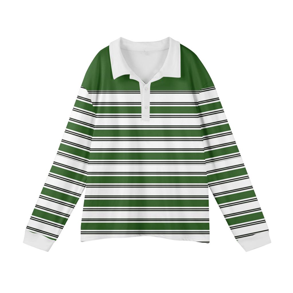 Herre Casual Stripet Trykk Knappelukking Langermet Topper