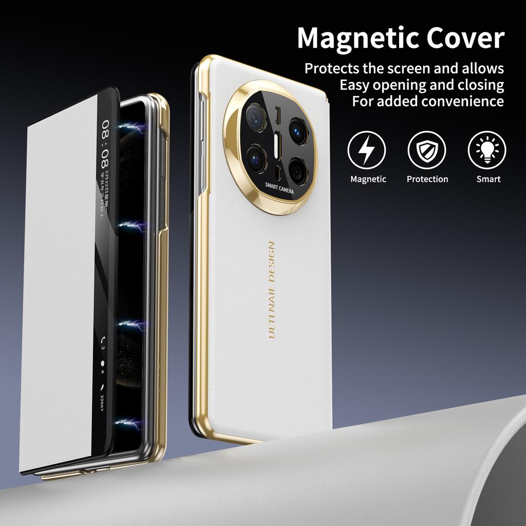 Για Huawei Mate X6 Προστατευτικό Φακού με Μαγνητική Δερμάτινη Θήκη Κινητού Υψηλής Ποιότητας Αντι-Πτώση Αντι-Δακτυλικά Αποτυπώματα Αντι-Λεκέδες Λαδιού