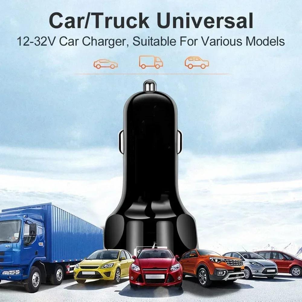Hot Selling One To Three Car Charger, Cigarette Lighter, Super Fast Charging, Dual USB+PD Interface Car Charging Head
