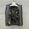 Men's Mid-Length Winter Parka with Mink Fur, Detachable Lining, and Genuine Leather Trim