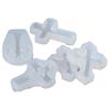 5pcs Silicone Silicone Molds Set White Cross Resin Molds Cross Shape Silicone Mould  DIY Decorative