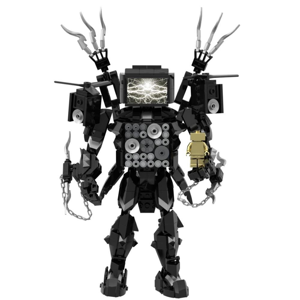 Neu Skibidi Toileted Riese Titan TV-Mann Upgrade Speakerman Bausteine Animationsfigur Modell Spielzeug für Kind Ideen Geschenke Weihnachten