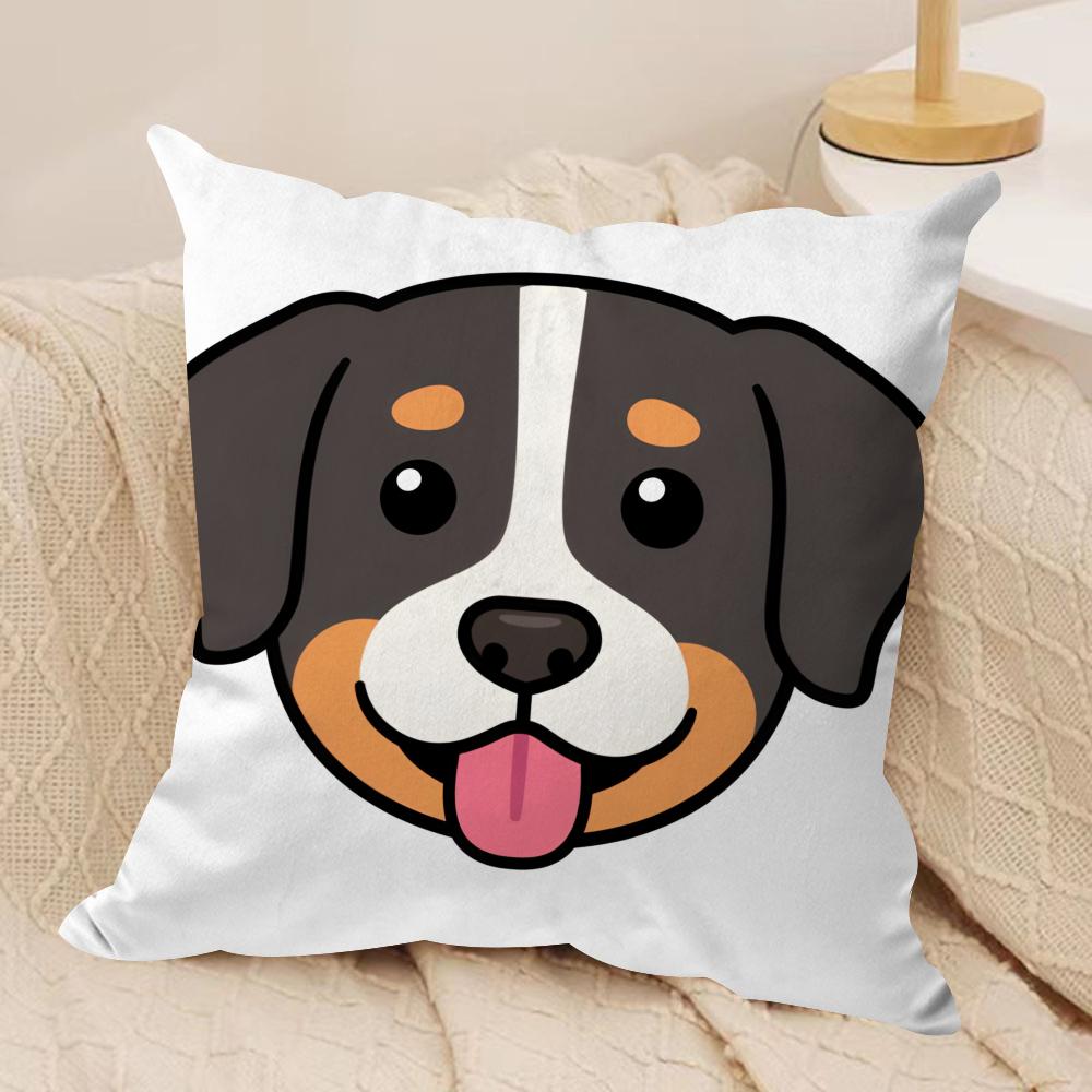 Cartoon Animal Child Kids Cushion Cover Silky Short Plush Invisible Zipper Dustproof Sofa Pillow Case for Home Decor