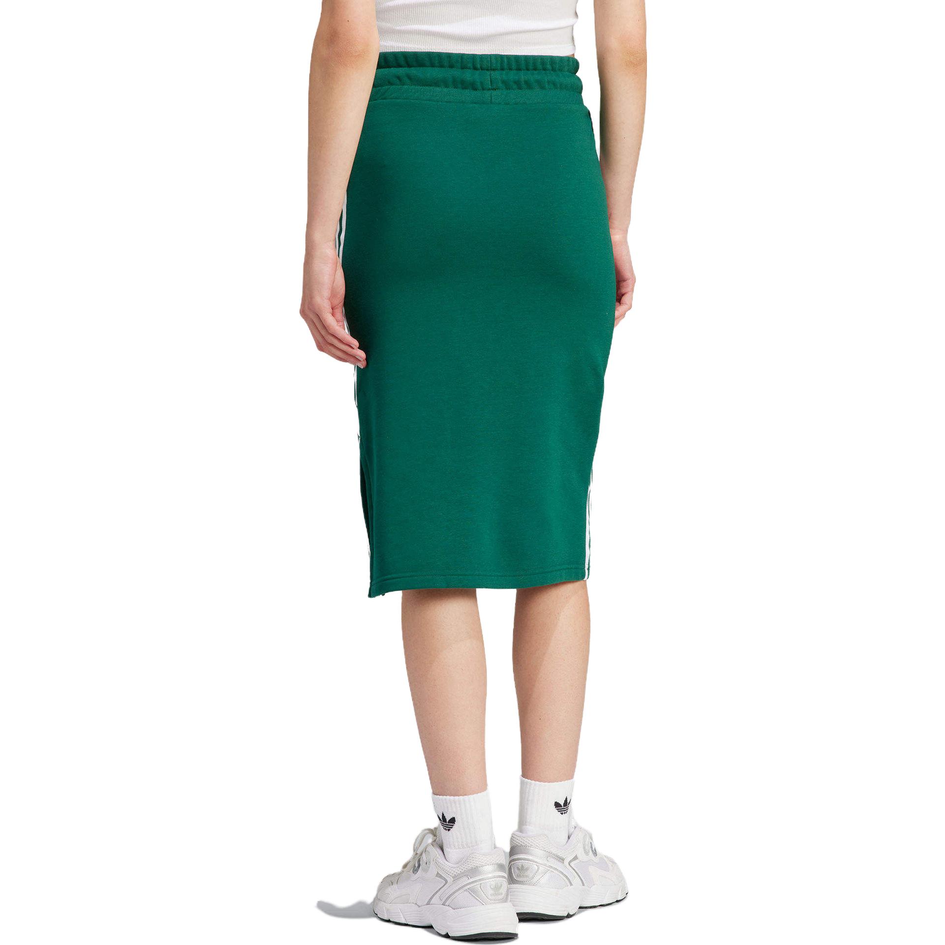 Юбка-миди карандаш однотонная с принтом логотипа Adidas Originals Женская Зеленая IR9805 M — фото 3
