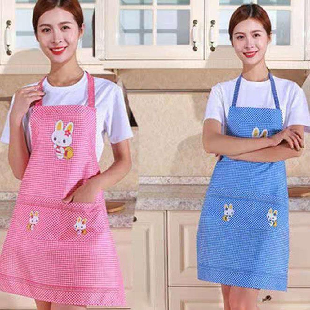 Cartoon Rabbit With Pocket Antifouling Clothes Adjustable Cooking Apron Cleaning Aprons Oil-proof