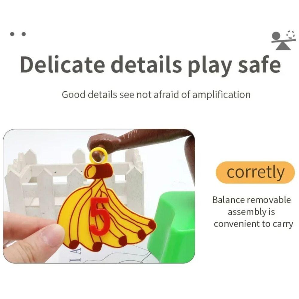 Learning Montessori Math Balance Toy Educational Banana Monkey Math Game Friends