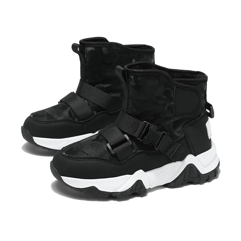 28-38 Children's Winter Plus Plush Warm Snow Boots Cotton Boots Fashionable Waterproof Sports Shoes