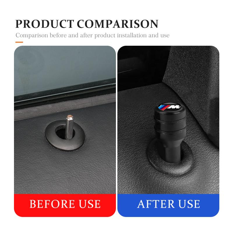 Universal Car Door Lock Knob Pull Pins Aluminum Alloy Security For BMW M F10 F20 F30 F40 F15 F25 F26 F31 F49 E62 E83 E84