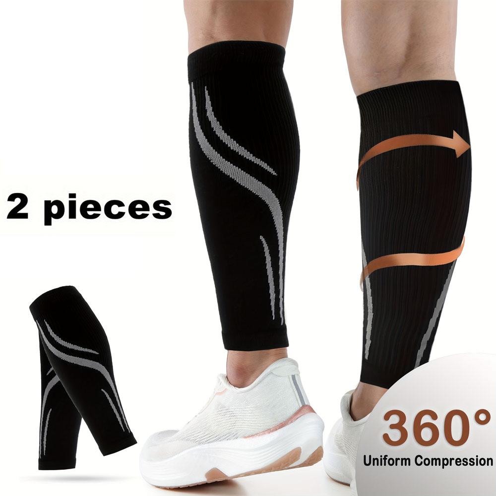 

1 Pair Calf Compression Sleeves for Men & Women (20-30 mmHg), Leg compression Sleeve Footless Compression Socks S-M чёрный