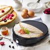 11-inch Electric Crepe Maker 1200W 50-210 Celsius Temperature Control for Rotisserie Tortillas and Blinds, No Sticks, Pancakes, Wooden Scraper and Dou