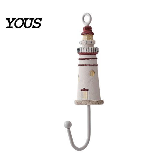 Creative Wall Hook Wooden Hook, Mediterranean Style Decorative Coat Sturdy Hooks for Clothes Durable Hanger Home Decor Keys Umbrellas Scarves