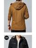 Men's Fleece Lined Windbreaker: Washed Cotton, Korean Style, Plus Size, Autumn/Winter 2022