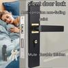 Square Interior Door Handle Lockset Silent Door Knob Bedroom Door Lock  Interior Exterior Doors