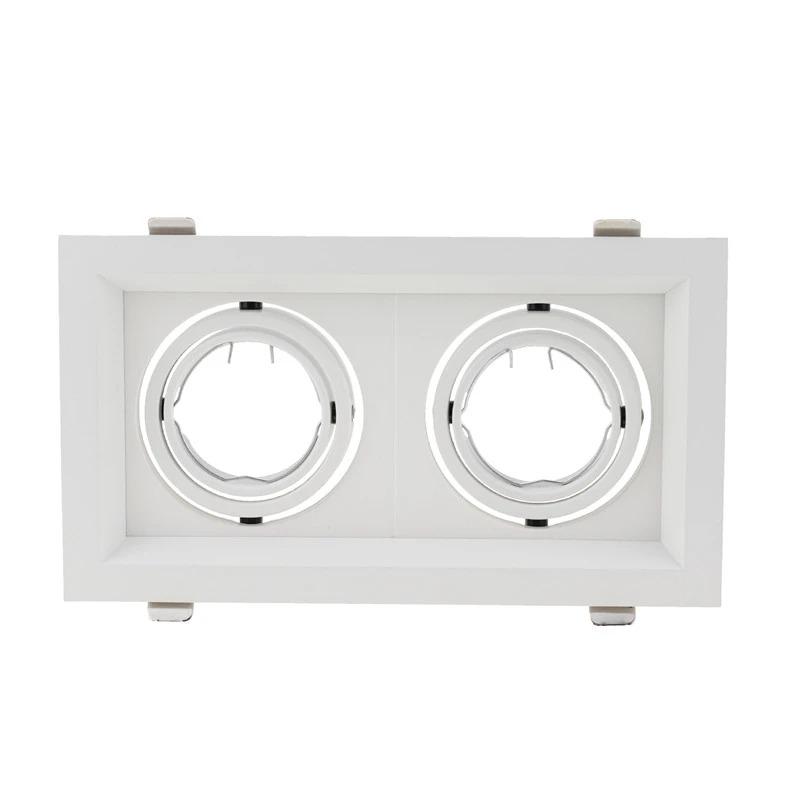 JOYINLED Square Recessed Spotlight Aluminum LED Downlight Frame MR16 GU10 Fitting Housing Fixture for Ceilings Black White